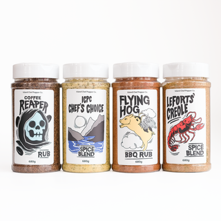 4-pack of BBQ Rub Seasonings | Island Chef Pepper Co